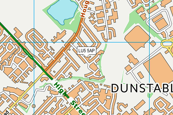 LU5 5AP map - OS VectorMap District (Ordnance Survey)