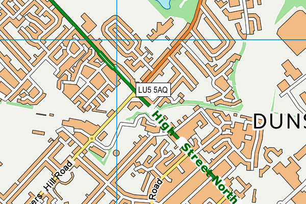 LU5 5AQ map - OS VectorMap District (Ordnance Survey)