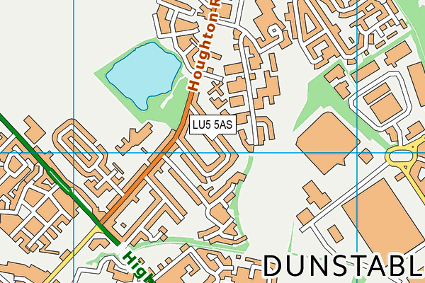 LU5 5AS map - OS VectorMap District (Ordnance Survey)