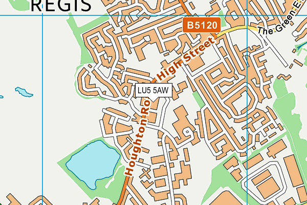 LU5 5AW map - OS VectorMap District (Ordnance Survey)