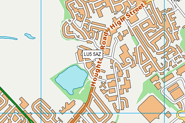 LU5 5AZ map - OS VectorMap District (Ordnance Survey)