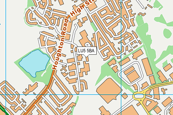 LU5 5BA map - OS VectorMap District (Ordnance Survey)