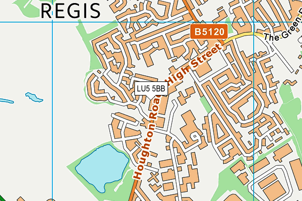 LU5 5BB map - OS VectorMap District (Ordnance Survey)