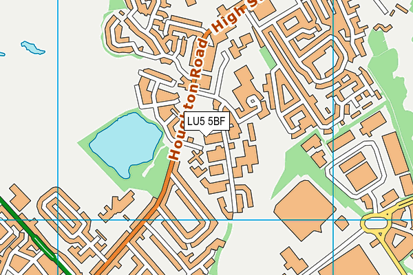 LU5 5BF map - OS VectorMap District (Ordnance Survey)