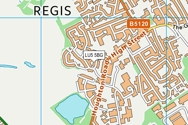 LU5 5BG map - OS VectorMap District (Ordnance Survey)