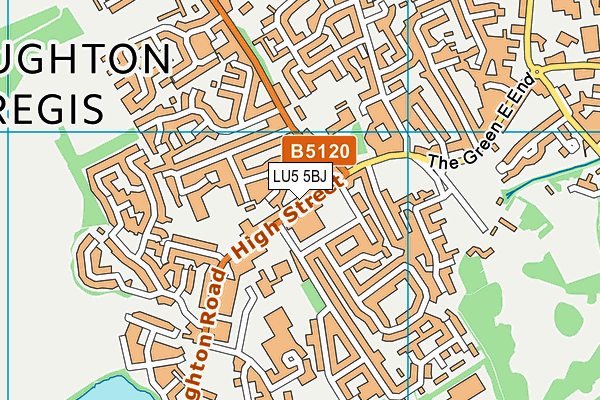LU5 5BJ map - OS VectorMap District (Ordnance Survey)