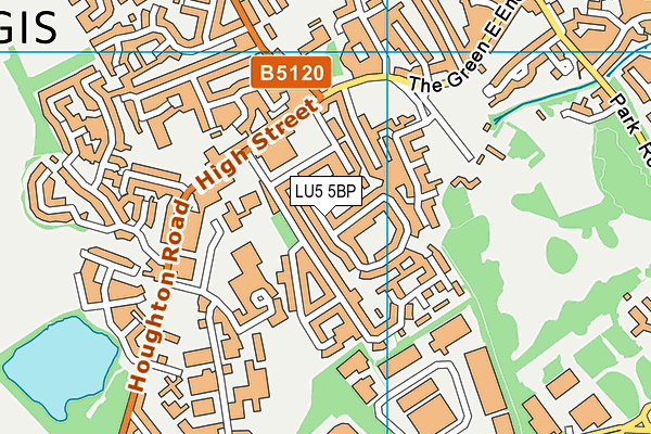 LU5 5BP map - OS VectorMap District (Ordnance Survey)