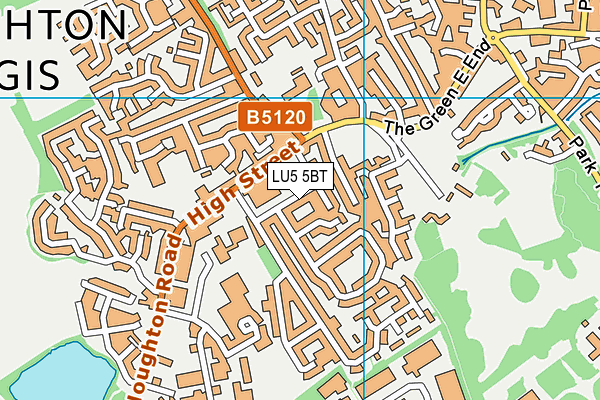 LU5 5BT map - OS VectorMap District (Ordnance Survey)