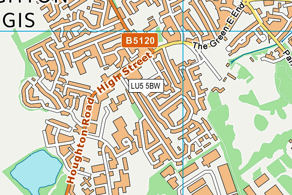 LU5 5BW map - OS VectorMap District (Ordnance Survey)