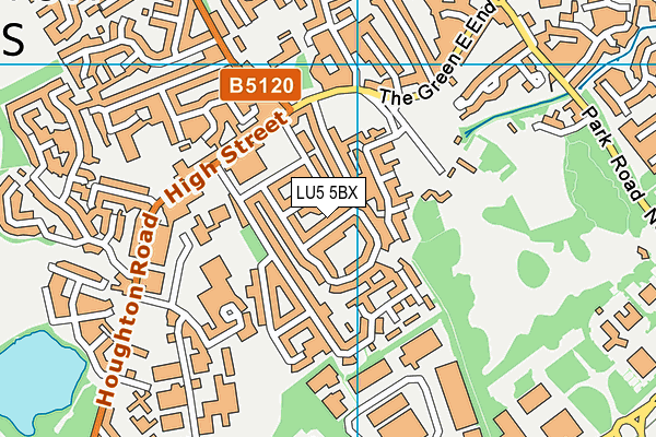 LU5 5BX map - OS VectorMap District (Ordnance Survey)