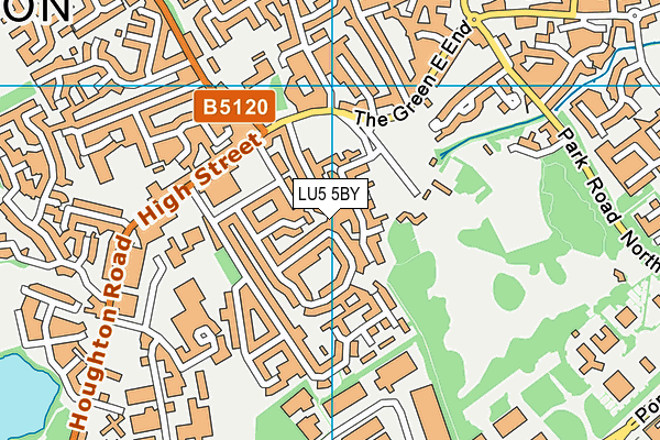 LU5 5BY map - OS VectorMap District (Ordnance Survey)
