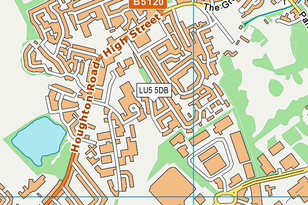 LU5 5DB map - OS VectorMap District (Ordnance Survey)