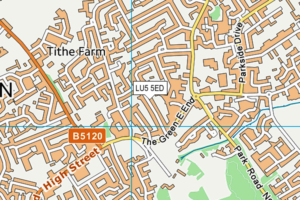 LU5 5ED map - OS VectorMap District (Ordnance Survey)