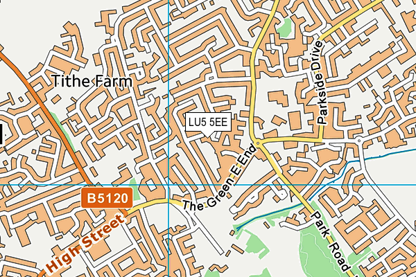 LU5 5EE map - OS VectorMap District (Ordnance Survey)