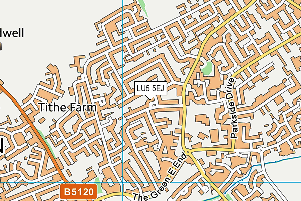 LU5 5EJ map - OS VectorMap District (Ordnance Survey)