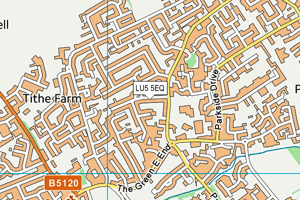 LU5 5EQ map - OS VectorMap District (Ordnance Survey)