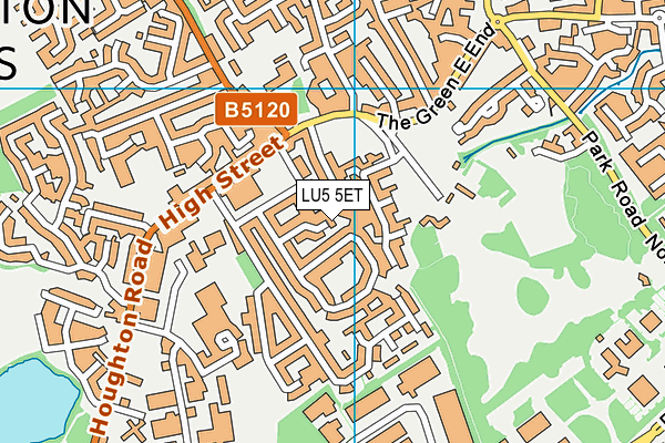 LU5 5ET map - OS VectorMap District (Ordnance Survey)