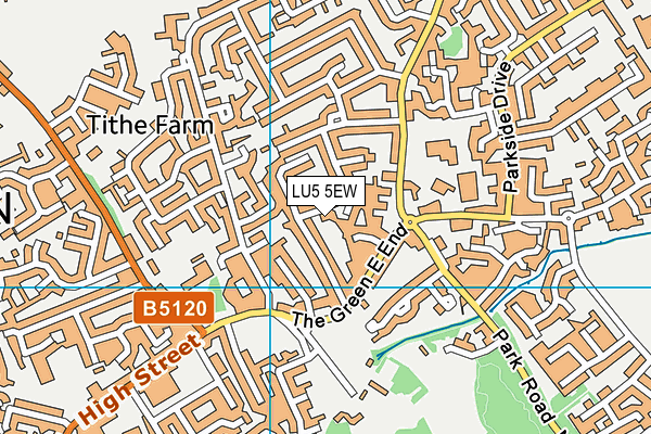 LU5 5EW map - OS VectorMap District (Ordnance Survey)