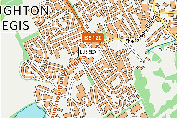 LU5 5EX map - OS VectorMap District (Ordnance Survey)