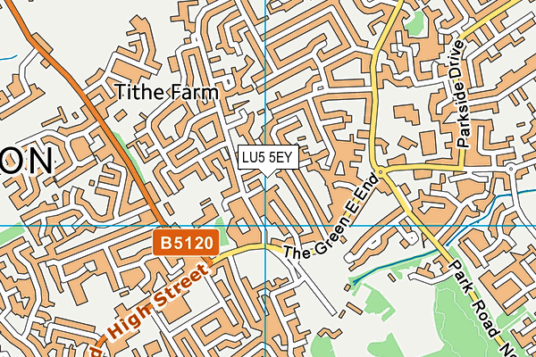 LU5 5EY map - OS VectorMap District (Ordnance Survey)