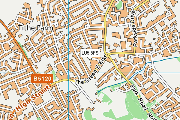 LU5 5FS map - OS VectorMap District (Ordnance Survey)