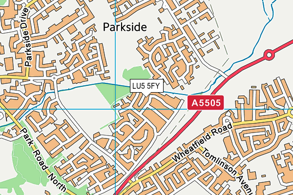 LU5 5FY map - OS VectorMap District (Ordnance Survey)