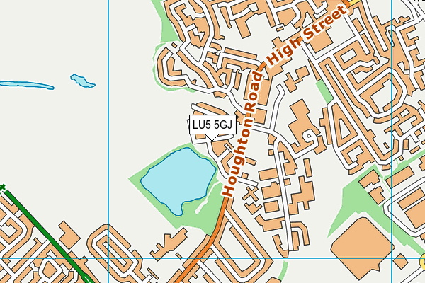 LU5 5GJ map - OS VectorMap District (Ordnance Survey)