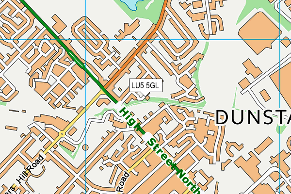 LU5 5GL map - OS VectorMap District (Ordnance Survey)