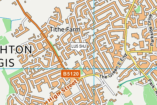 LU5 5HJ map - OS VectorMap District (Ordnance Survey)