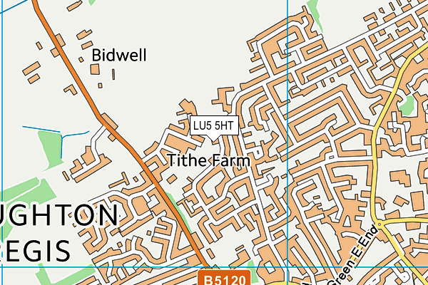 LU5 5HT map - OS VectorMap District (Ordnance Survey)