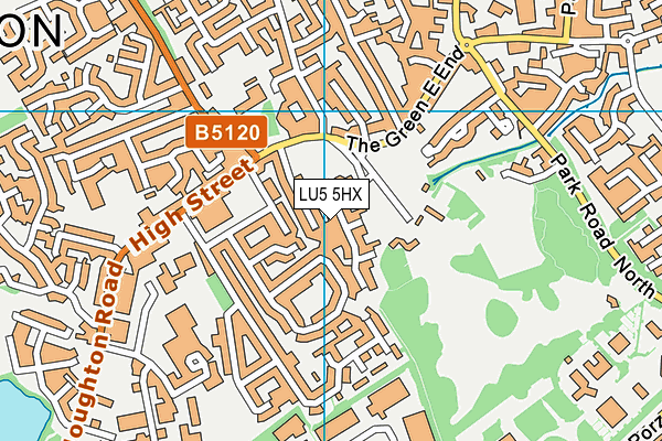 LU5 5HX map - OS VectorMap District (Ordnance Survey)