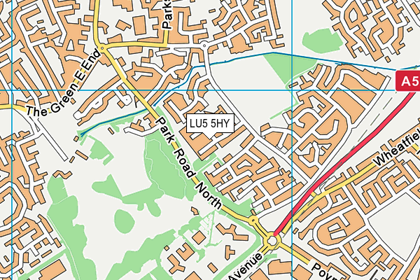 LU5 5HY map - OS VectorMap District (Ordnance Survey)