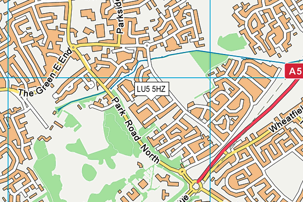 LU5 5HZ map - OS VectorMap District (Ordnance Survey)