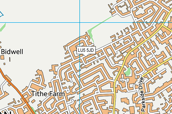 LU5 5JD map - OS VectorMap District (Ordnance Survey)