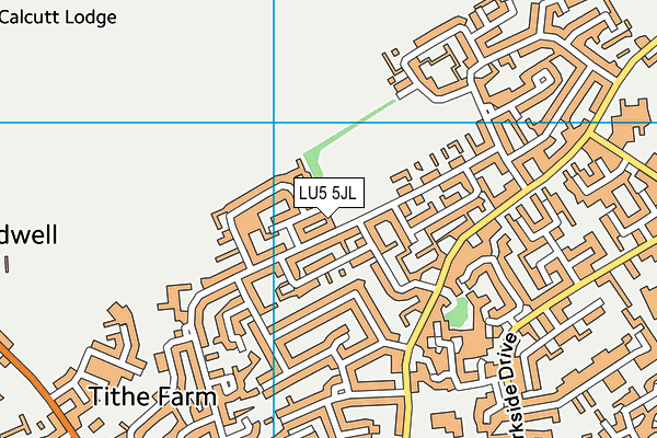 LU5 5JL map - OS VectorMap District (Ordnance Survey)