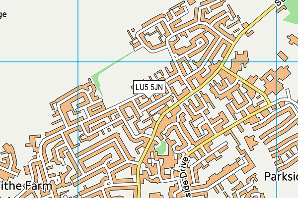 LU5 5JN map - OS VectorMap District (Ordnance Survey)
