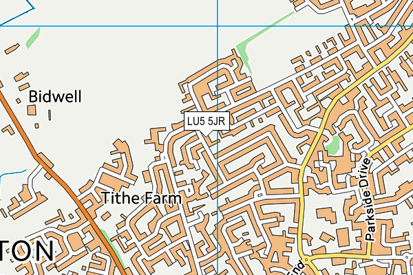 LU5 5JR map - OS VectorMap District (Ordnance Survey)