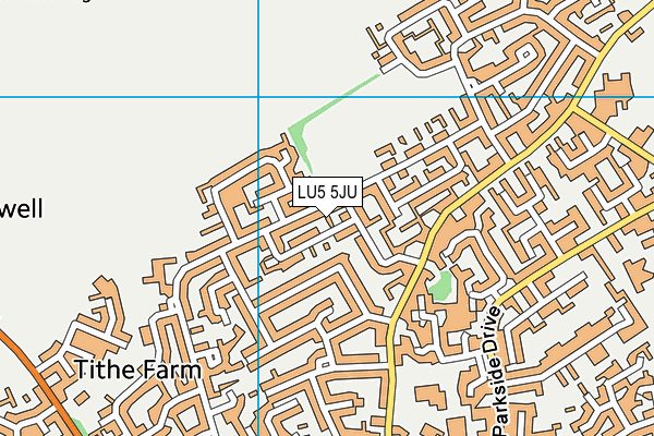 LU5 5JU map - OS VectorMap District (Ordnance Survey)