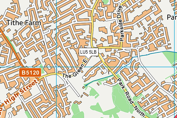 LU5 5LB map - OS VectorMap District (Ordnance Survey)