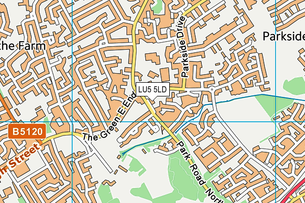 LU5 5LD map - OS VectorMap District (Ordnance Survey)