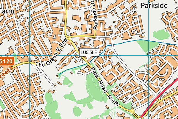 LU5 5LE map - OS VectorMap District (Ordnance Survey)