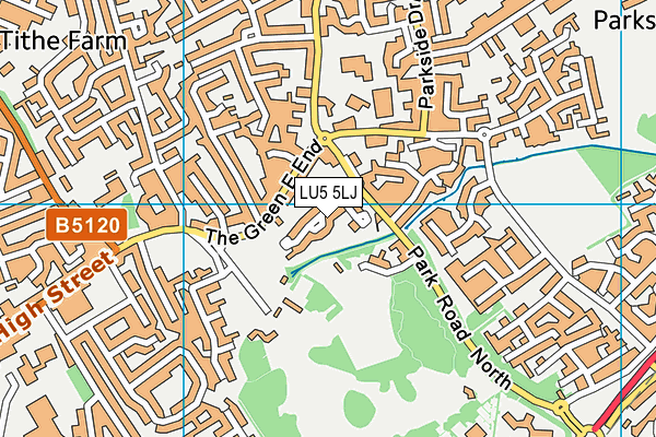 LU5 5LJ map - OS VectorMap District (Ordnance Survey)