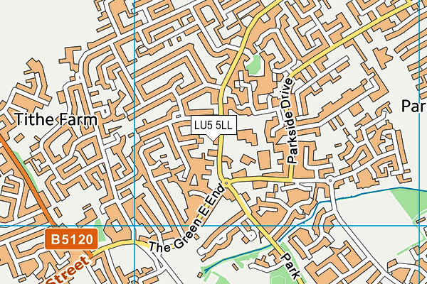 LU5 5LL map - OS VectorMap District (Ordnance Survey)
