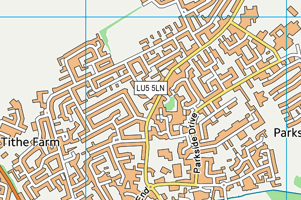 LU5 5LN map - OS VectorMap District (Ordnance Survey)