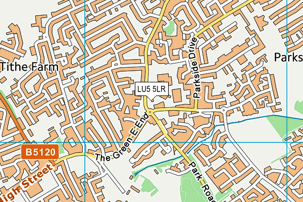 LU5 5LR map - OS VectorMap District (Ordnance Survey)