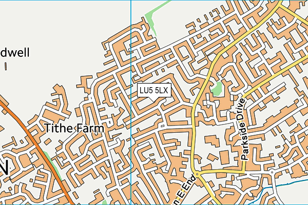 LU5 5LX map - OS VectorMap District (Ordnance Survey)