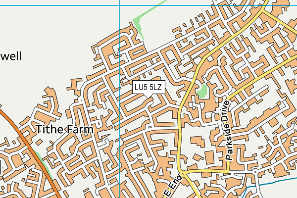 LU5 5LZ map - OS VectorMap District (Ordnance Survey)