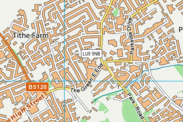 LU5 5NB map - OS VectorMap District (Ordnance Survey)