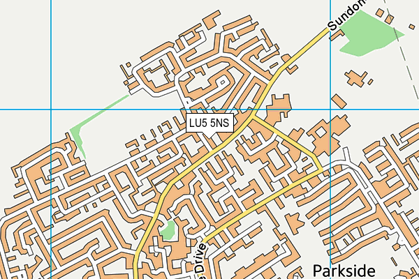 LU5 5NS map - OS VectorMap District (Ordnance Survey)