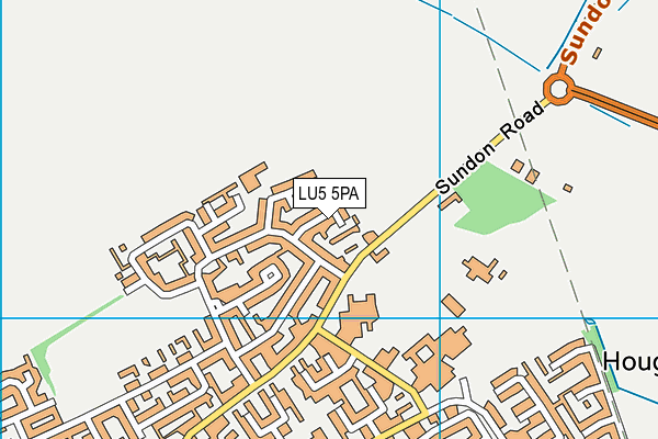 LU5 5PA map - OS VectorMap District (Ordnance Survey)